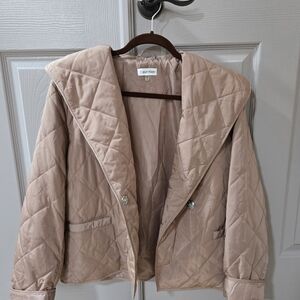 Calvin Klein Women's Quilted Beige Puffer Jacket